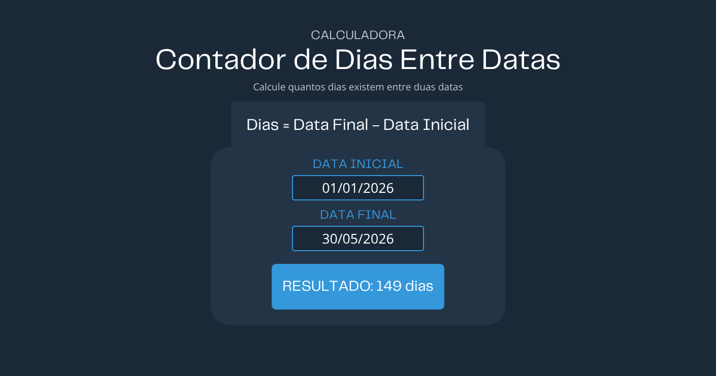 Contador de Dias Entre Datas