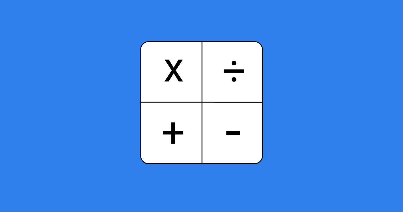 Tabuada Completa de multiplicação, adição, divisão e subtração -  Significados