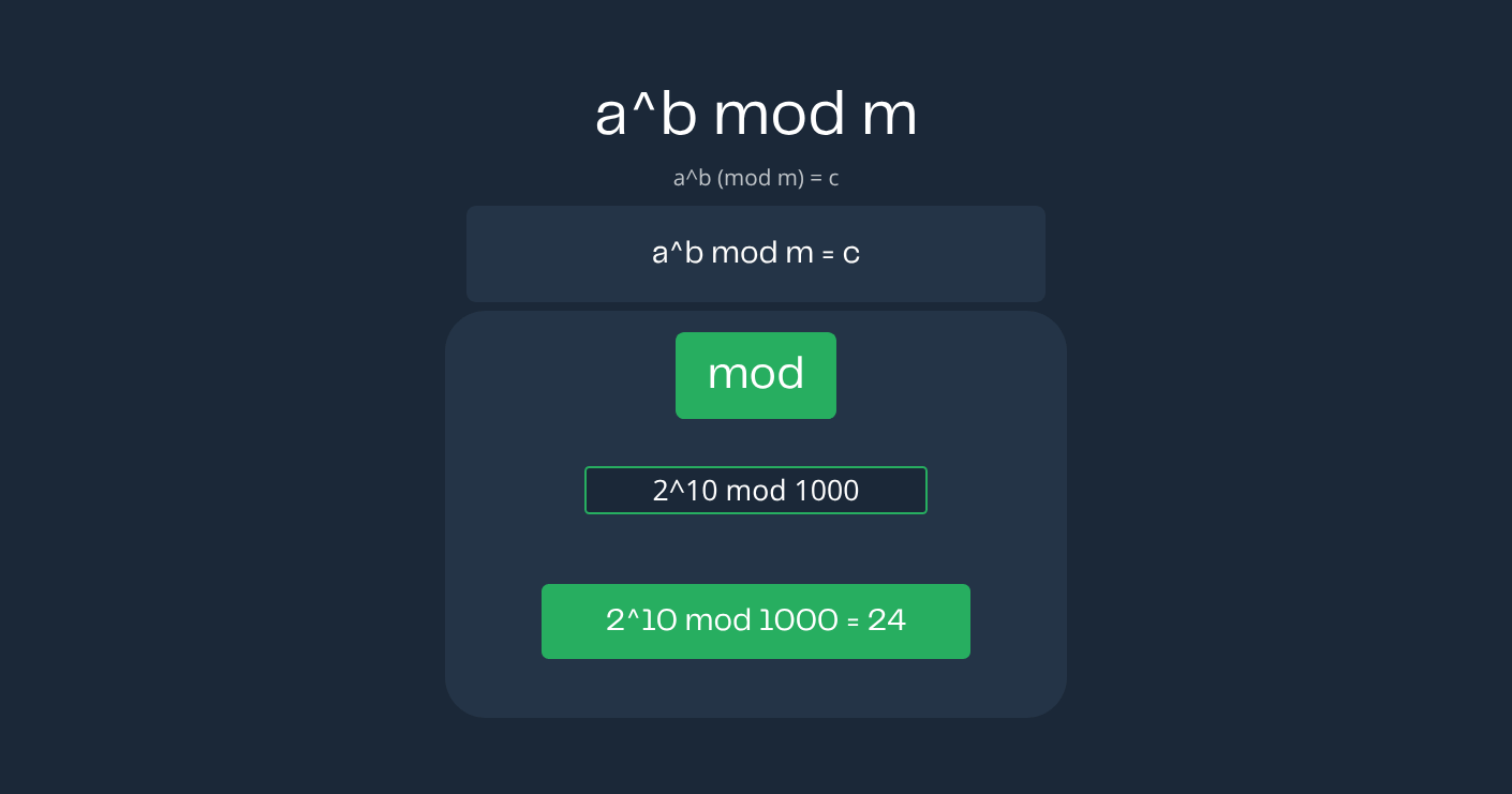 Calculadora de Potência Modular
