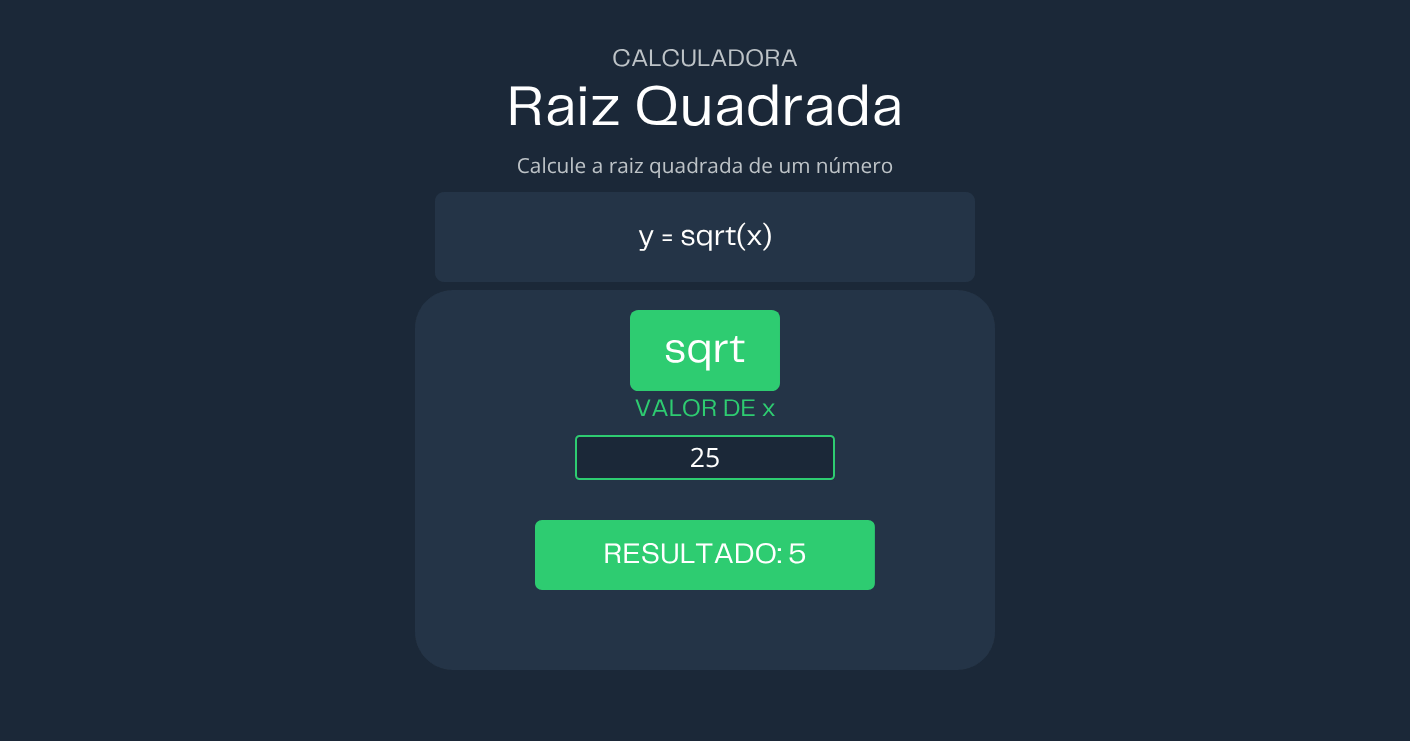 Calculadora de Raiz