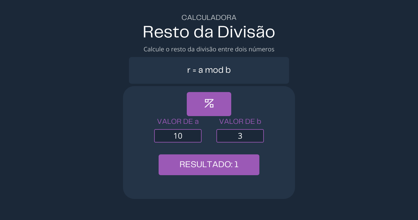 Calculadora de Resto